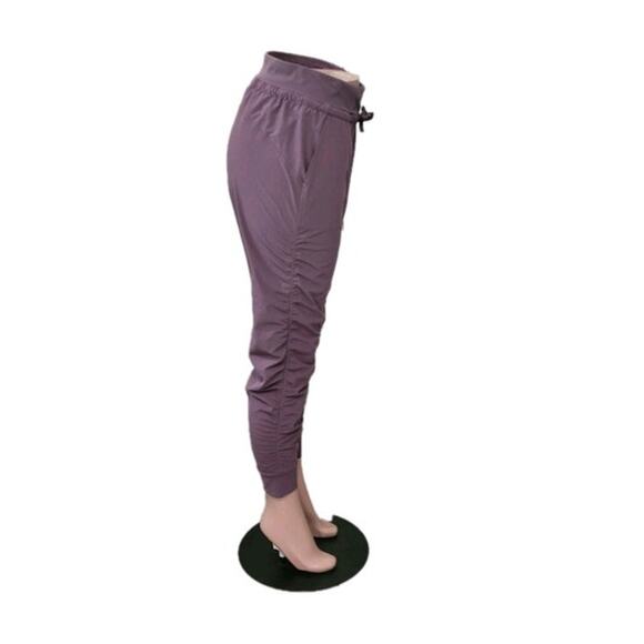 Athleta Attitude‎ Pants Women's Size 2 Volcanic Violet Ruched Jogger Drawstring - Picture 10 of 13